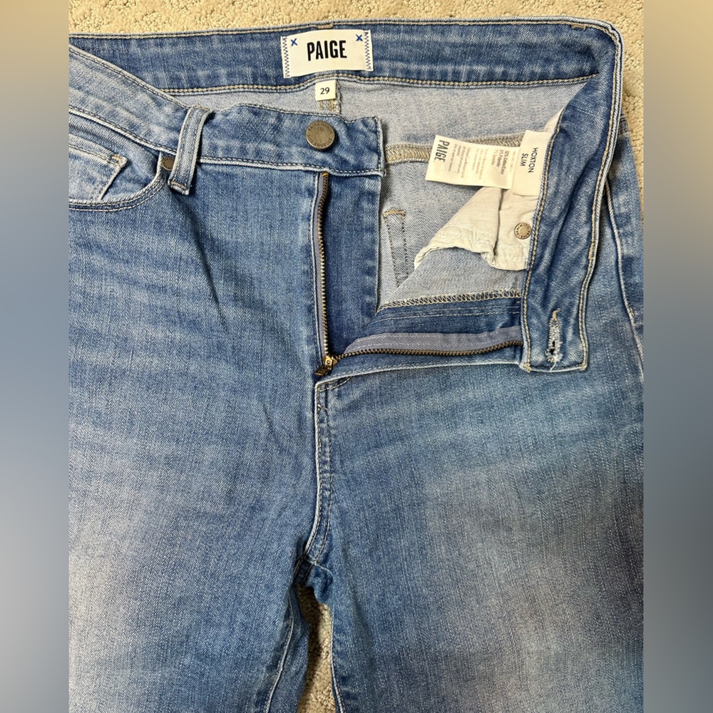 Sz 29 Paige Hoxton Slim Myla Wash stretch straight leg - Picture 6 of 10